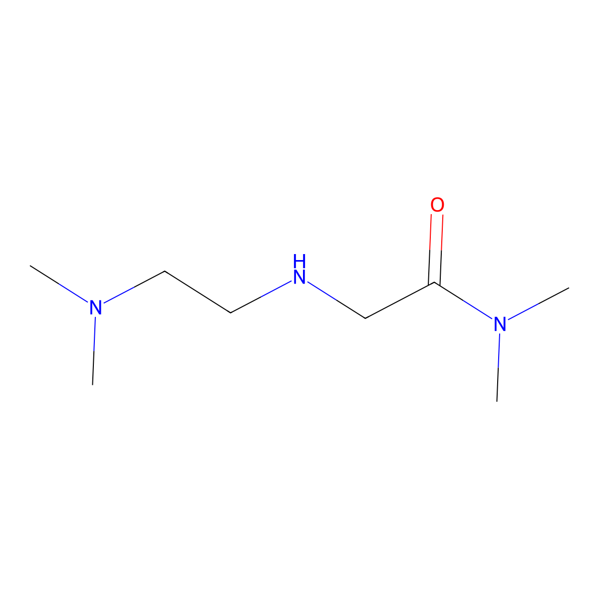 2-{[2-(dimethylamino)ethyl]amino}-N,N-dimethylacetamide molecular structure, CAS 1020931-43-4
