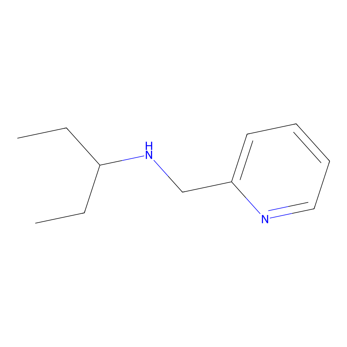 (Pentan-3-yl)[(pyridin-2-yl)methyl]amine molecular structure, CAS 1020931-58-1