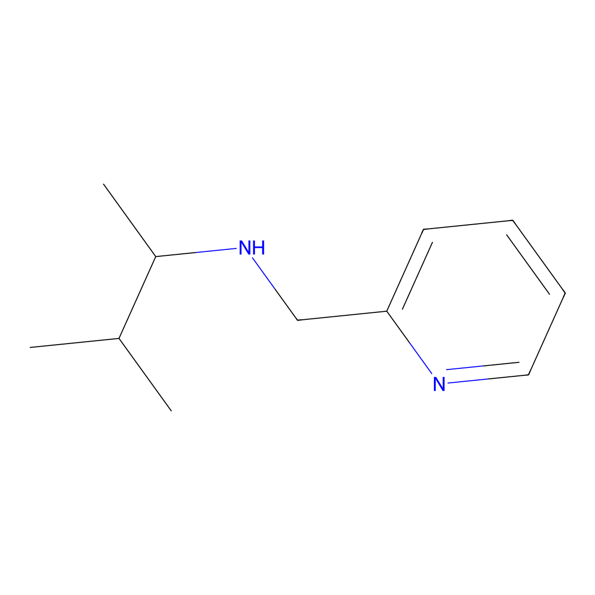 (3-Methylbutan-2-yl)[(pyridin-2-yl)methyl]amine molecular structure, CAS 1020931-90-1