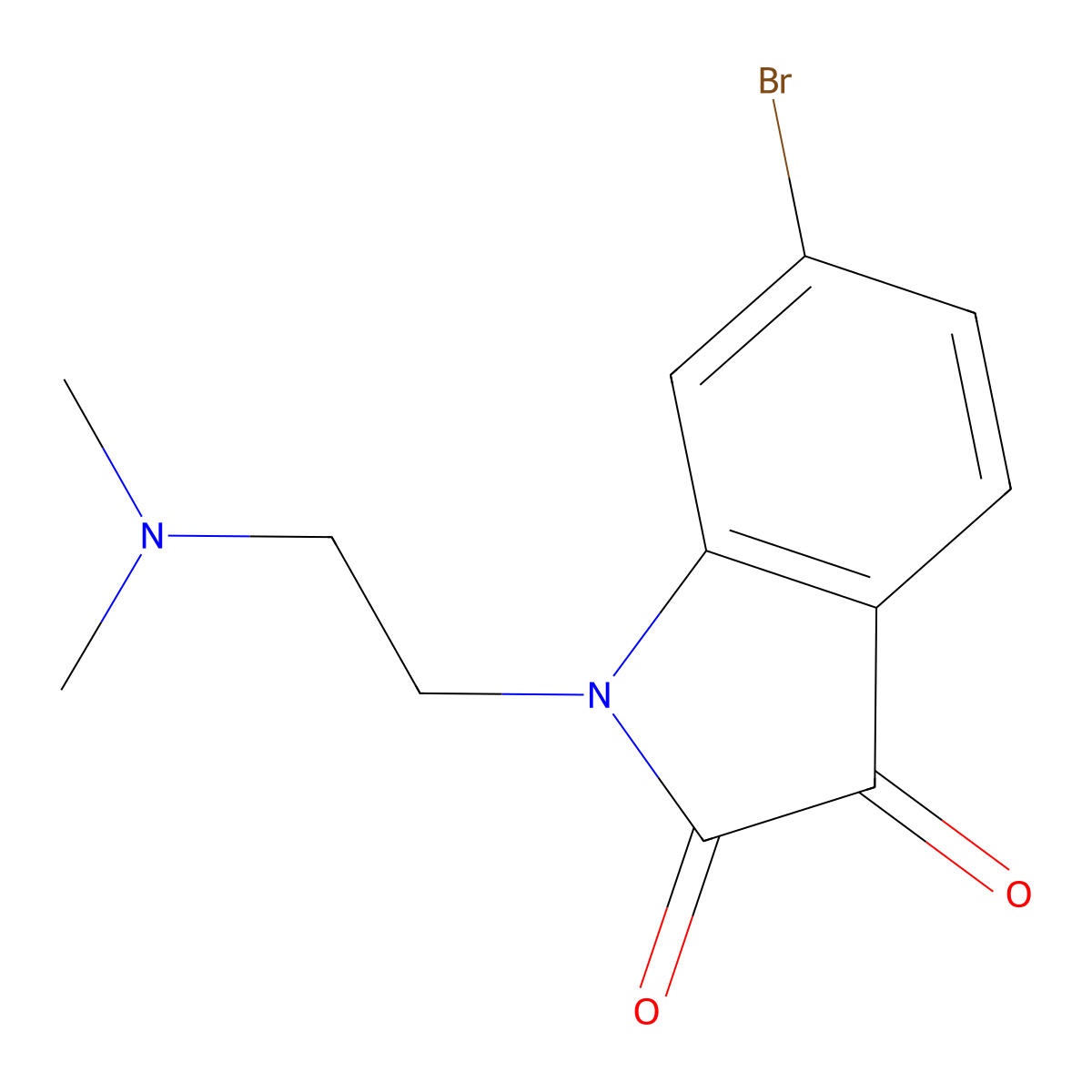 6-Bromo-1-[2-(dimethylamino)ethyl]indole-2,3-dione molecular structure, CAS 1020931-96-7