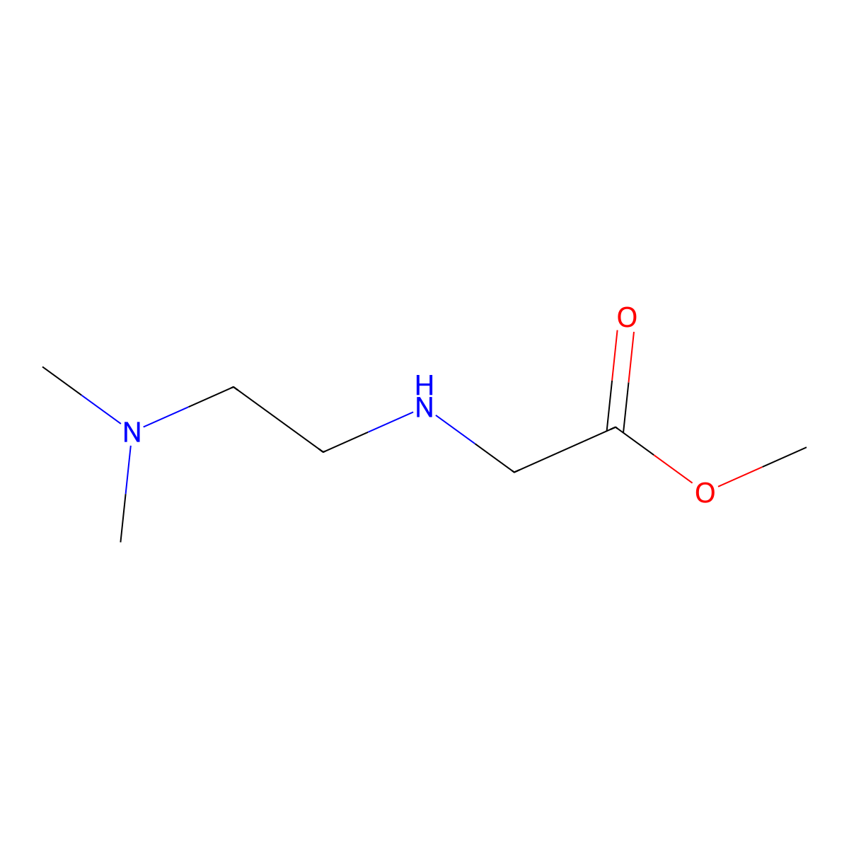 Methyl 2-{[2-(dimethylamino)ethyl]amino}acetate molecular structure, CAS 1020932-71-1