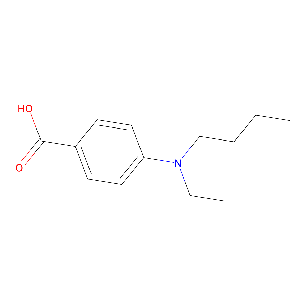 4-[Butyl(ethyl)amino]benzoic acid molecular structure, CAS 1020932-89-1