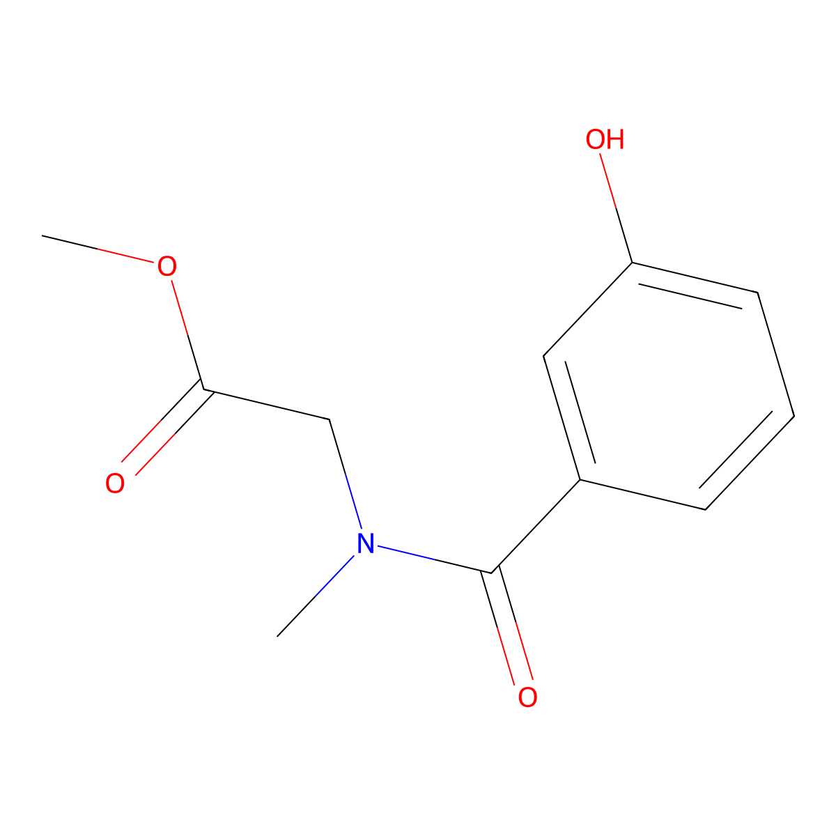 methyl 2-[1-(3-hydroxyphenyl)-N-methylformamido]acetate molecular structure, CAS 1020933-40-7