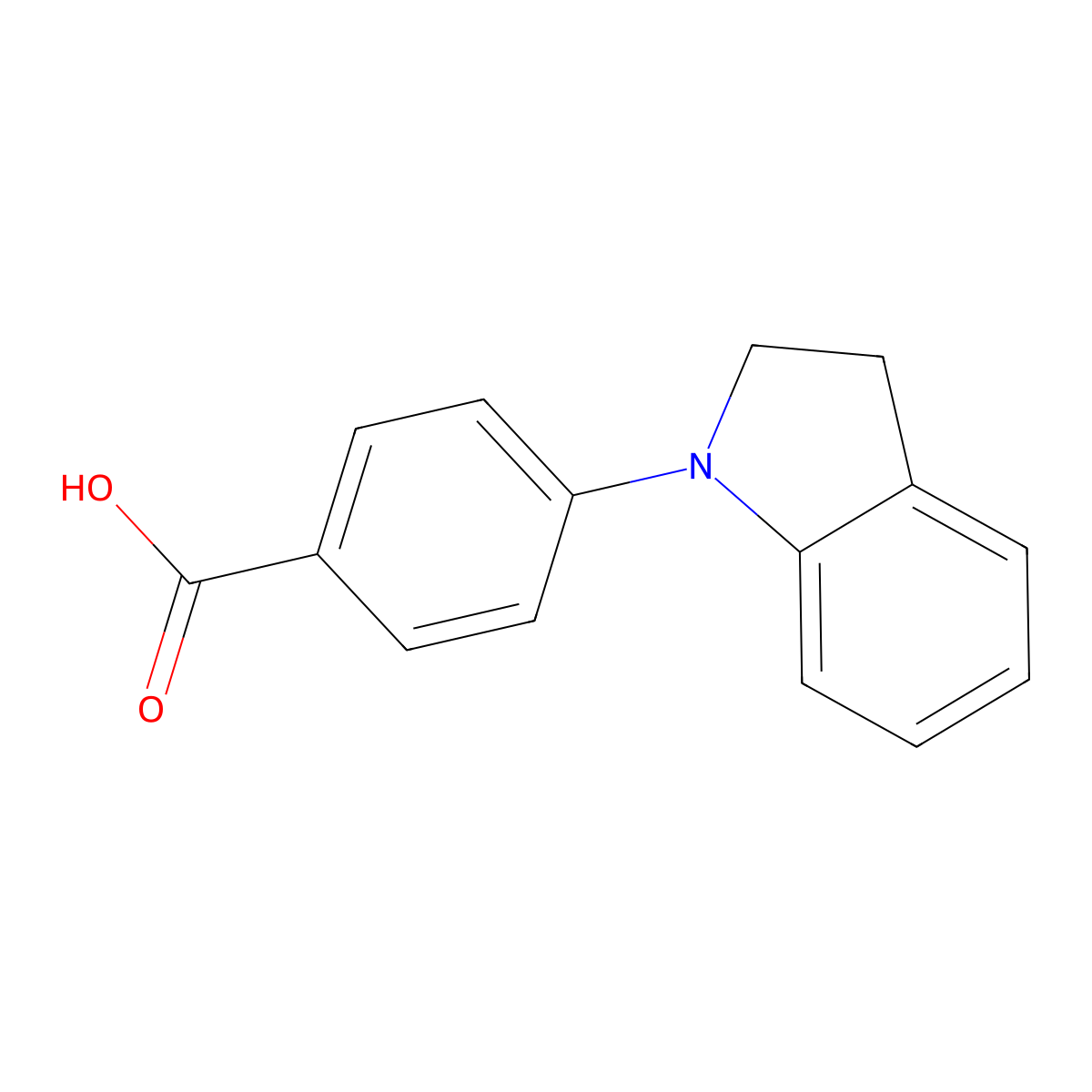 4-(Indolin-1-yl)benzoic acid molecular structure, CAS 1020933-45-2
