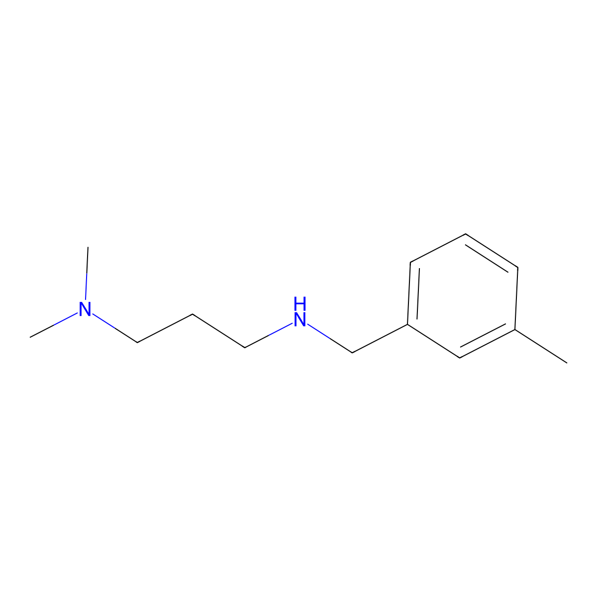 [3-(Dimethylamino)propyl][(3-methylphenyl)methyl]amine molecular structure, CAS 1020933-90-7