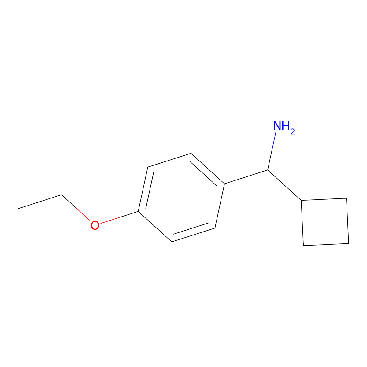 Cyclobutyl(4-ethoxyphenyl)methanamine molecular structure, CAS 1020935-84-5