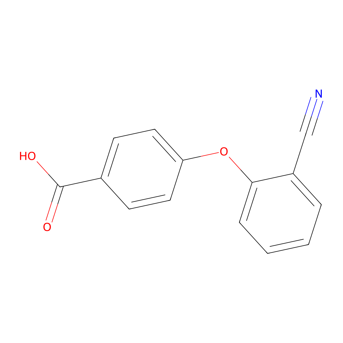 4-(2-Cyanophenoxy)benzoic acid molecular structure, CAS 1020935-89-0