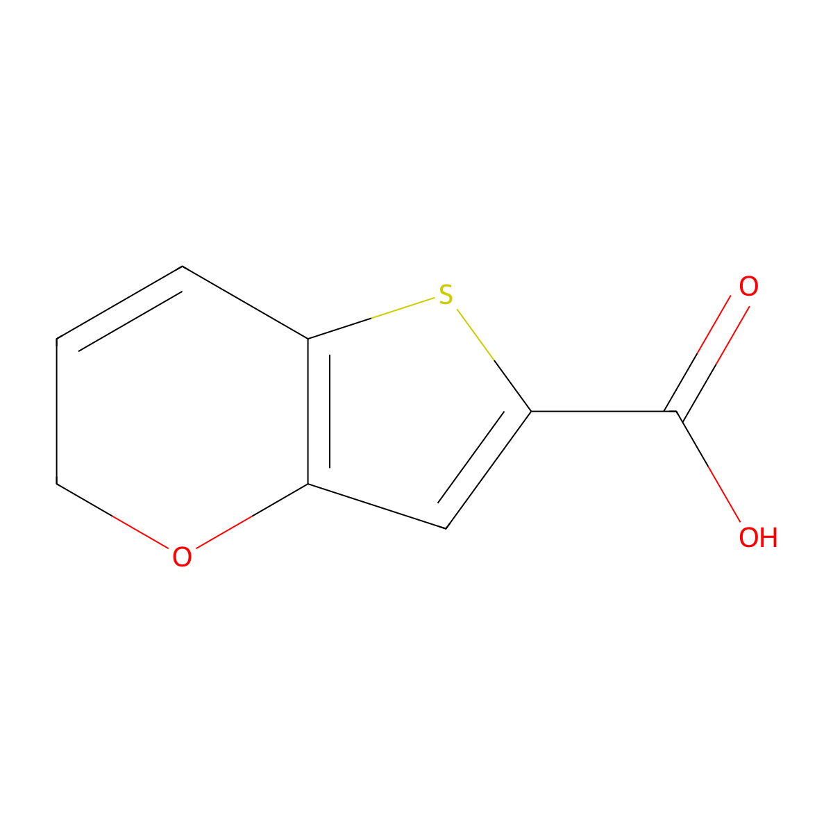 5H-thieno[3,2-b]pyran-2-carboxylic acid molecular structure, CAS 1020936-98-4