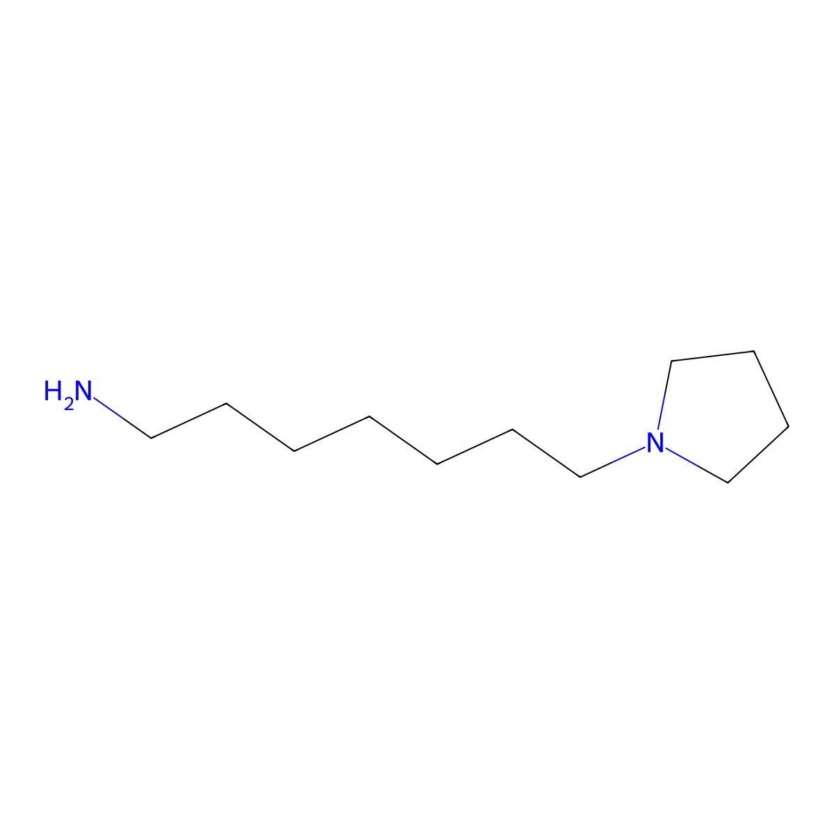 7-(Pyrrolidin-1-yl)heptan-1-amine molecular structure, CAS 1020937-83-0