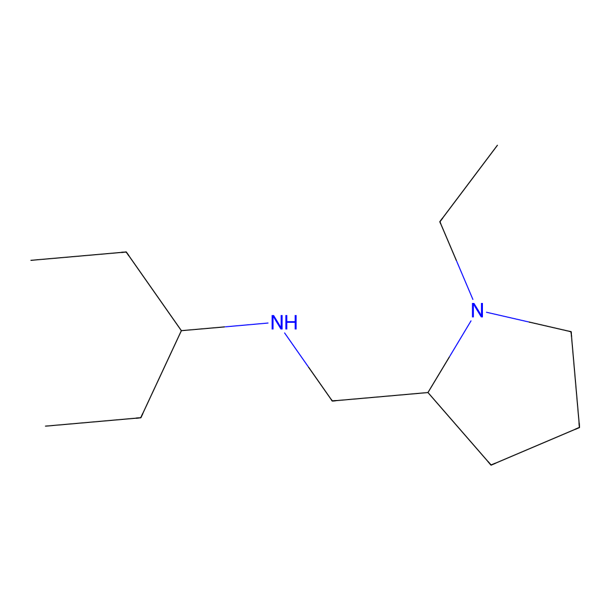 [(1-Ethylpyrrolidin-2-YL)methyl](pentan-3-YL)amine molecular structure, CAS 1020938-27-5