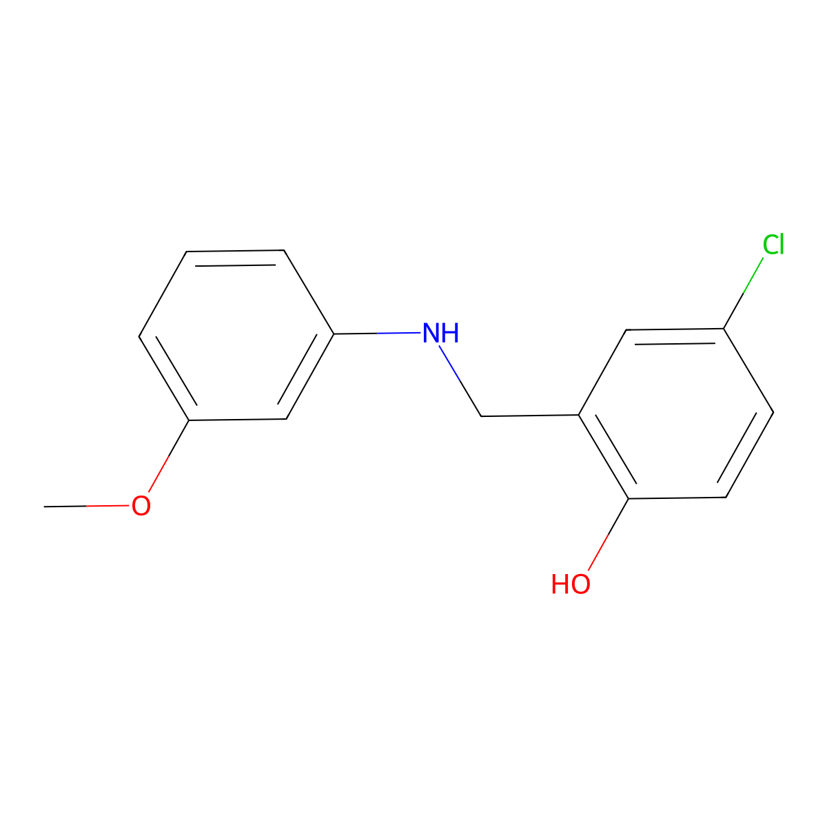 4-Chloro-2-{[(3-methoxyphenyl)amino]methyl}phenol molecular structure, CAS 1020938-62-8