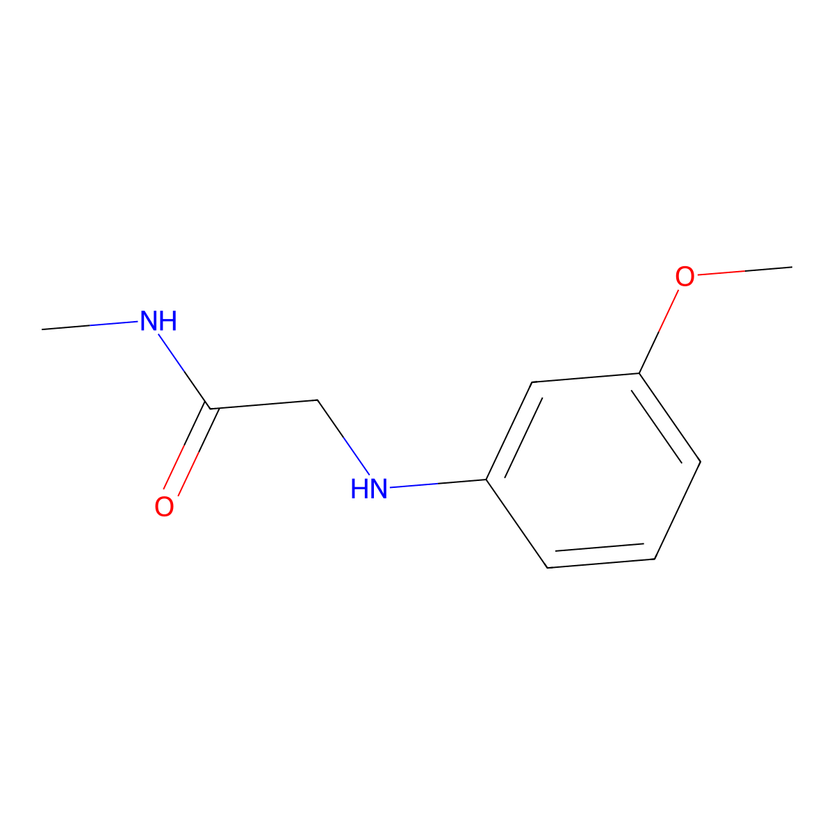 2-[(3-methoxyphenyl)amino]-N-methylacetamide molecular structure, CAS 1020940-87-7