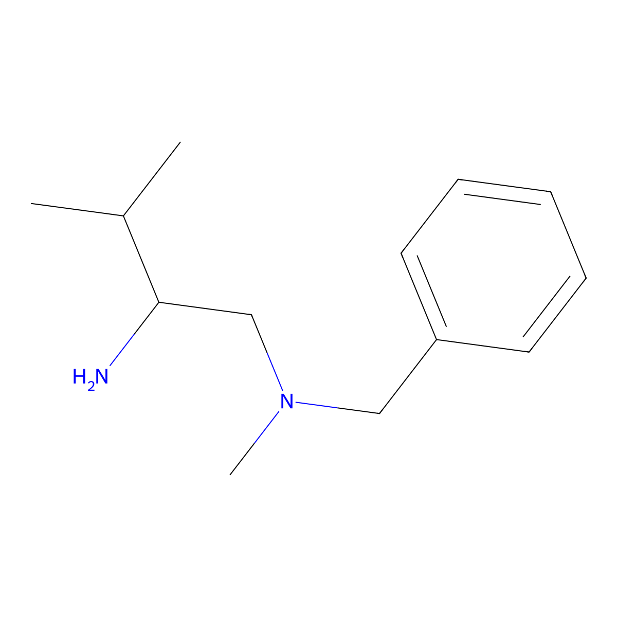 (2-Amino-3-methylbutyl)(benzyl)methylamine molecular structure, CAS 1020941-53-0