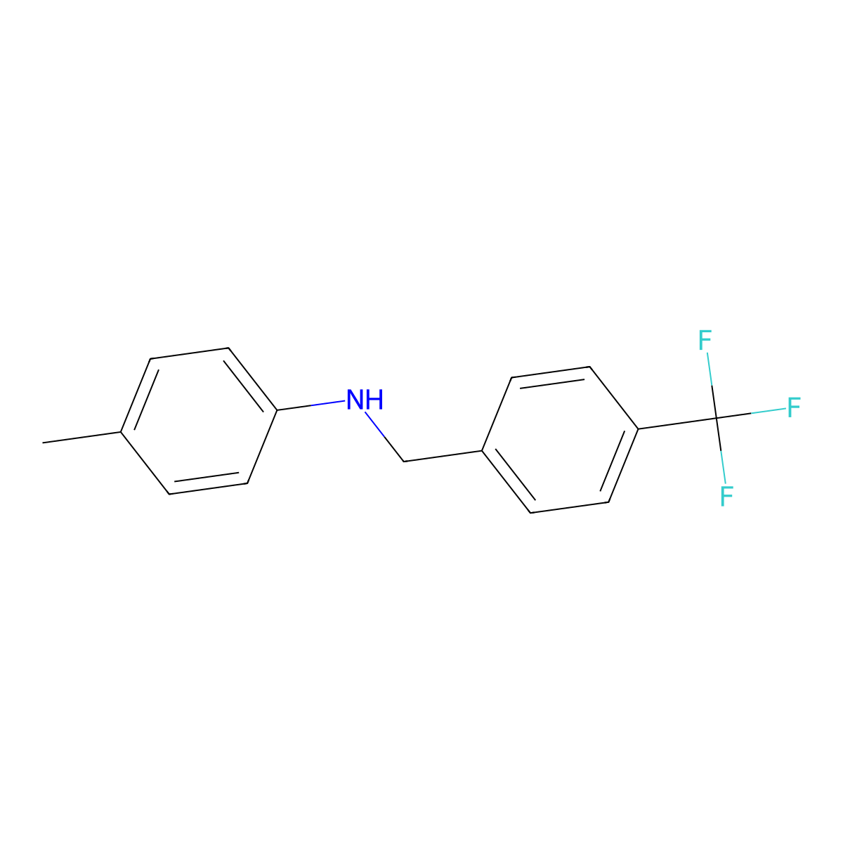 N-(4-Methylphenyl)-4-(trifluoromethyl)benzenemethanamine molecular structure, CAS 1020942-03-3