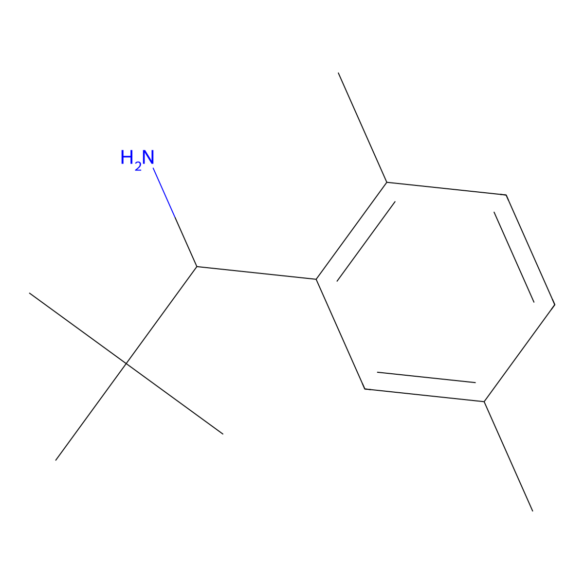 1-(2,5-Dimethylphenyl)-2,2-dimethylpropan-1-amine molecular structure, CAS 1020942-92-0