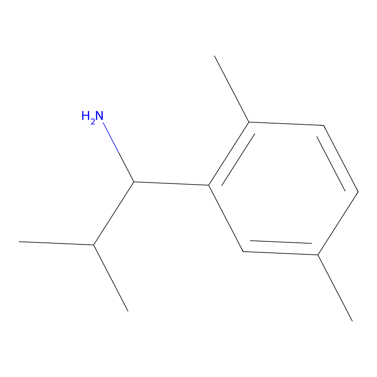 1-(2,5-Dimethylphenyl)-2-methylpropan-1-amine molecular structure, CAS 1020943-08-1