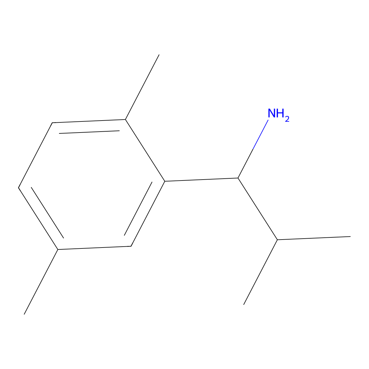 1-(2,5-Dimethylphenyl)-2-methylpropan-1-amine molecular structure, CAS 1020943-08-1