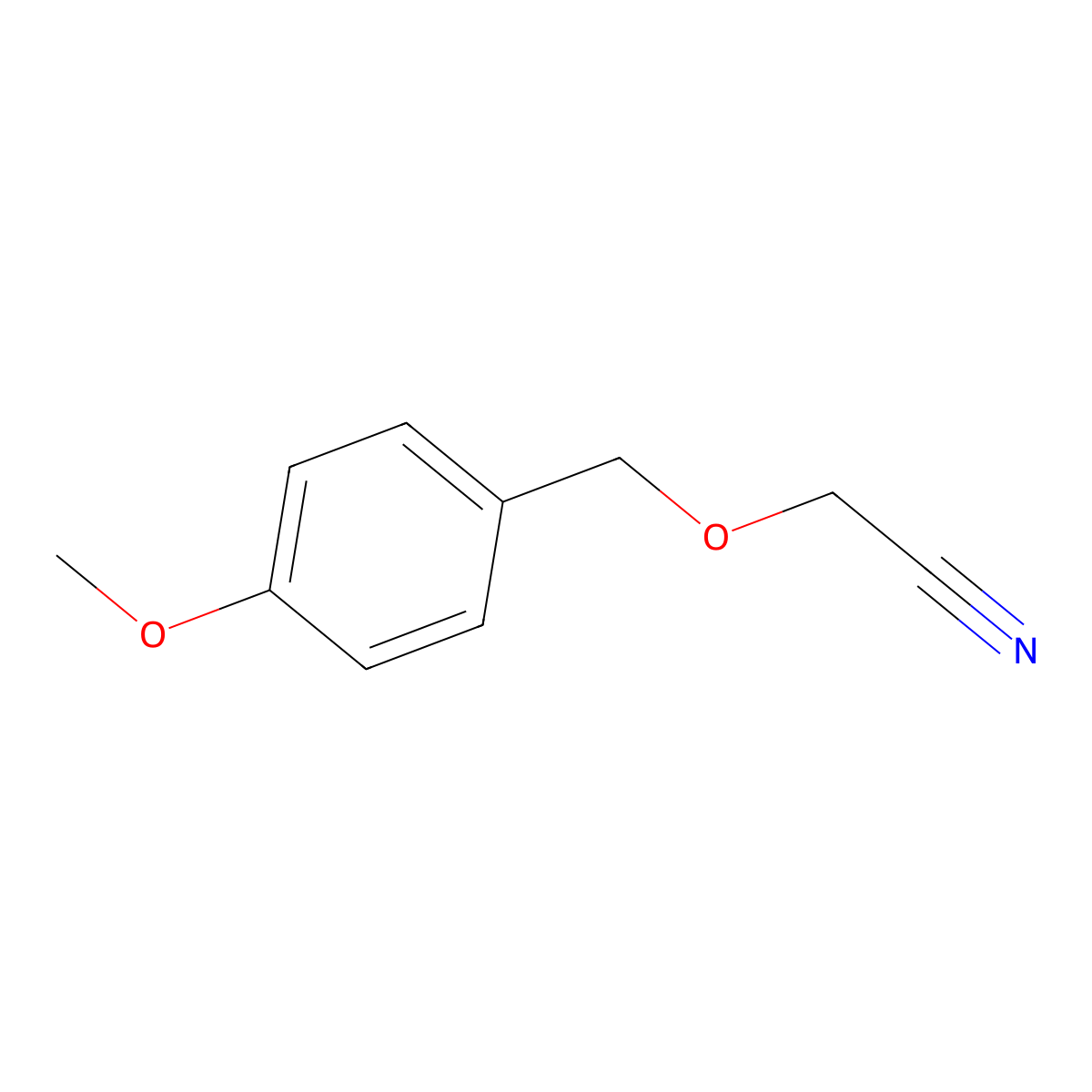 2-((4-Methoxyphenyl)methoxy)acetonitrile molecular structure, CAS 1020944-81-3