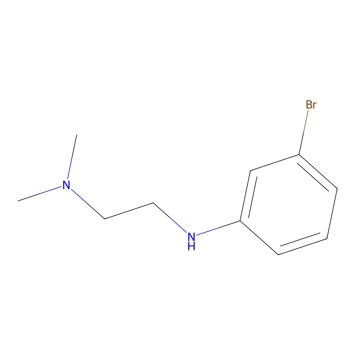 {2-[(3-Bromophenyl)amino]ethyl}dimethylamine molecular structure, CAS 1020946-53-5