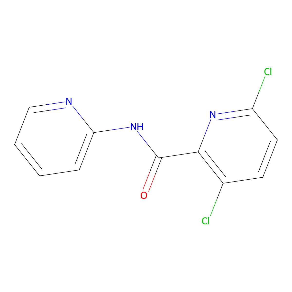3,6-Dichloro-N-2-pyridinyl-2-pyridinecarboxamide molecular structure, CAS 1020946-54-6