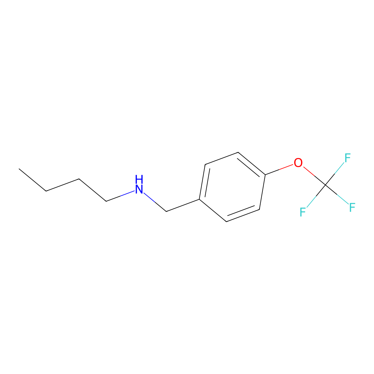 Butyl({[4-(trifluoromethoxy)phenyl]methyl})amine molecular structure, CAS 1020947-61-8