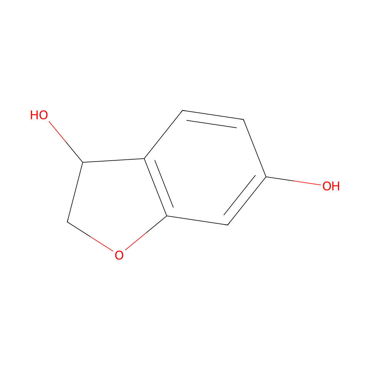 2,3-Dihydro-1-benzofuran-3,6-diol molecular structure, CAS 1020947-92-5