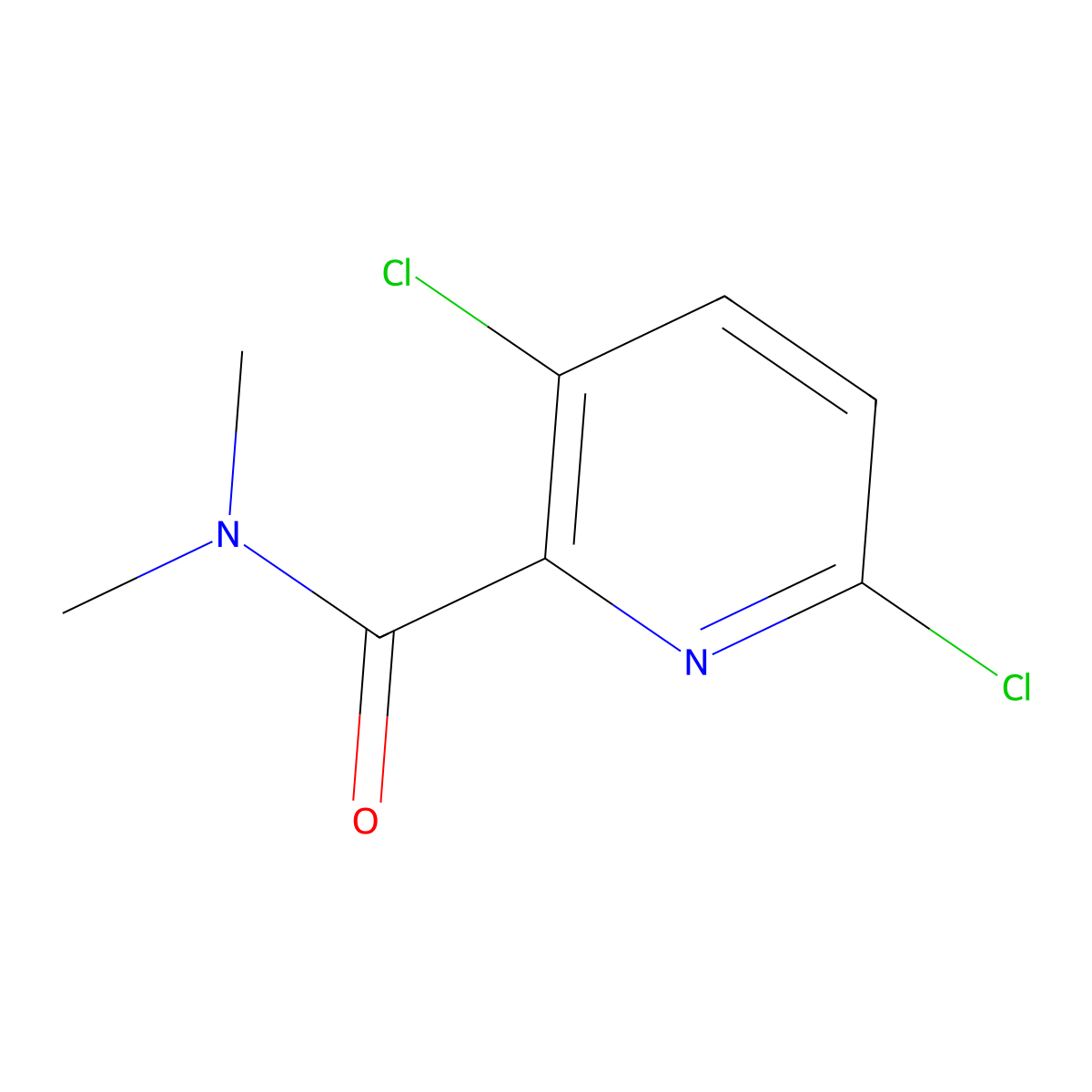3,6-dichloro-N,N-dimethylpicolinamide molecular structure, CAS 1020948-91-7