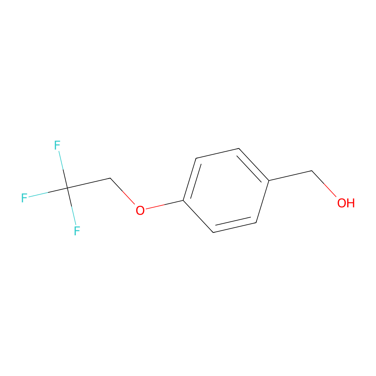 (4-(2,2,2-Trifluoroethoxy)phenyl)methanol molecular structure, CAS 1020949-12-5