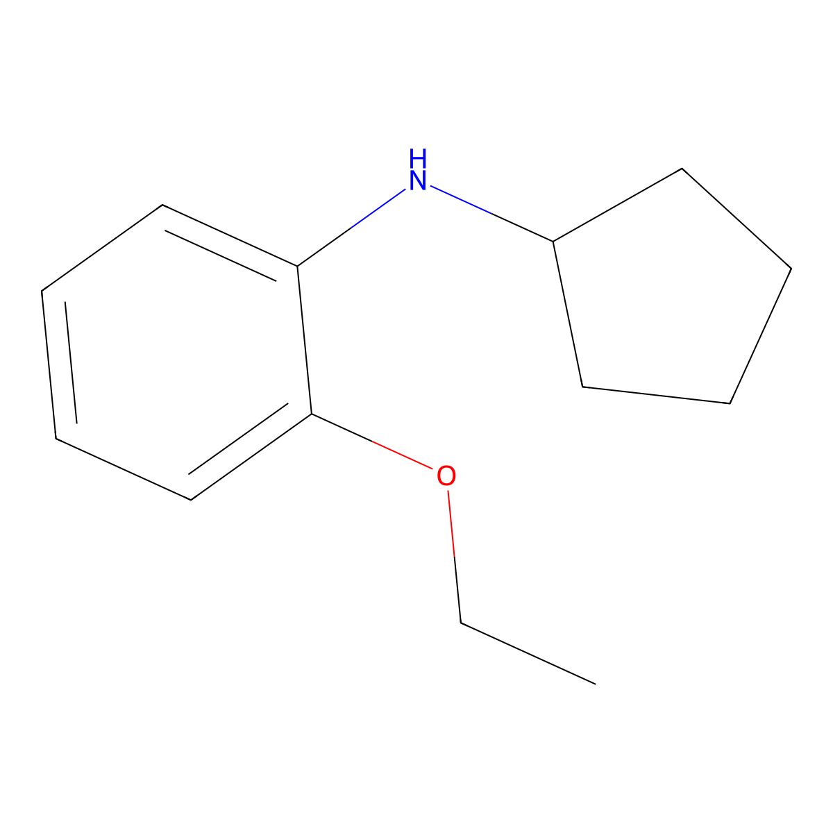 N-cyclopentyl-2-ethoxyaniline molecular structure, CAS 1020950-69-9