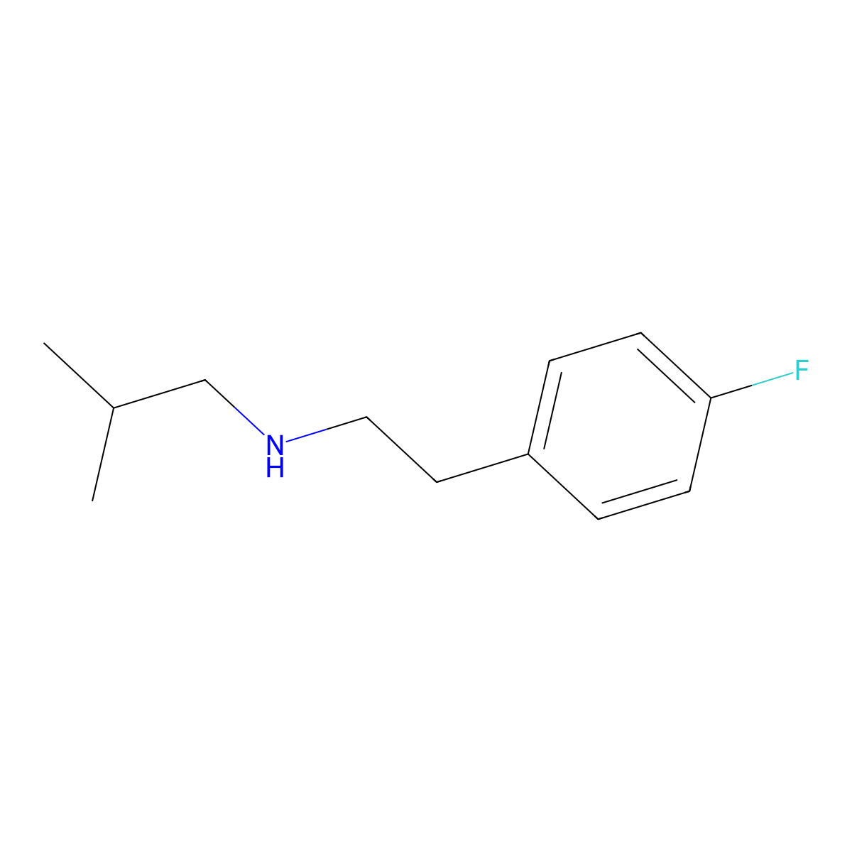 (2-(4-Fluorophenyl)ethyl)(2-methylpropyl)amine molecular structure, CAS 1020951-24-9