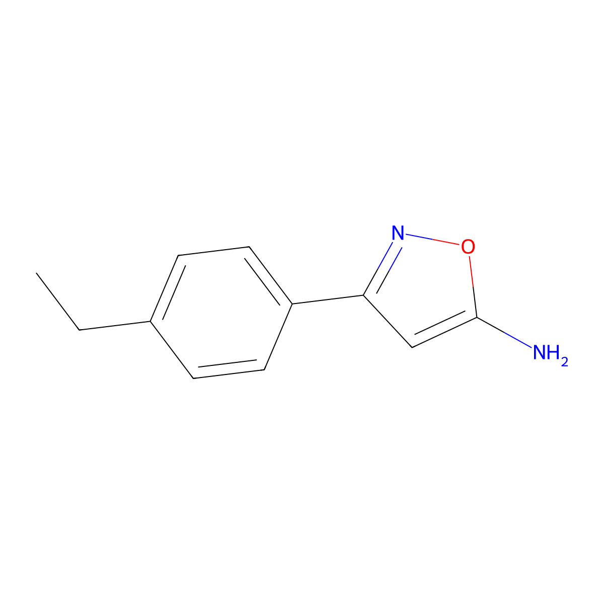 3-(4-Ethylphenyl)-1,2-oxazol-5-amine molecular structure, CAS 1020955-20-7