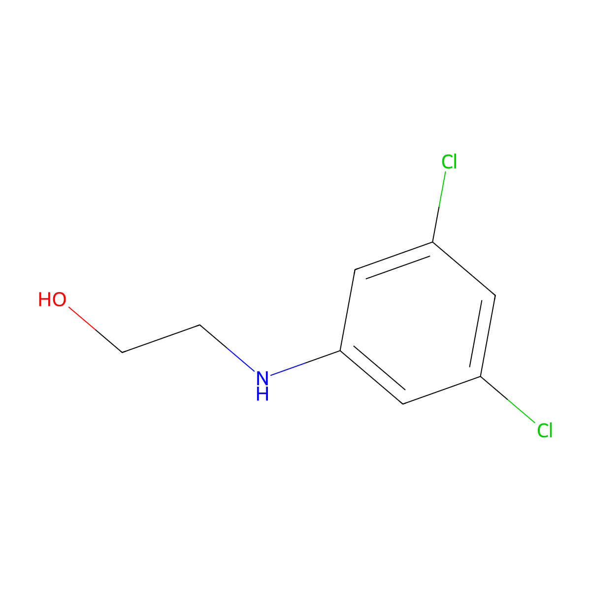 2-[(3,5-Dichlorophenyl)amino]ethan-1-ol molecular structure, CAS 1020955-30-9