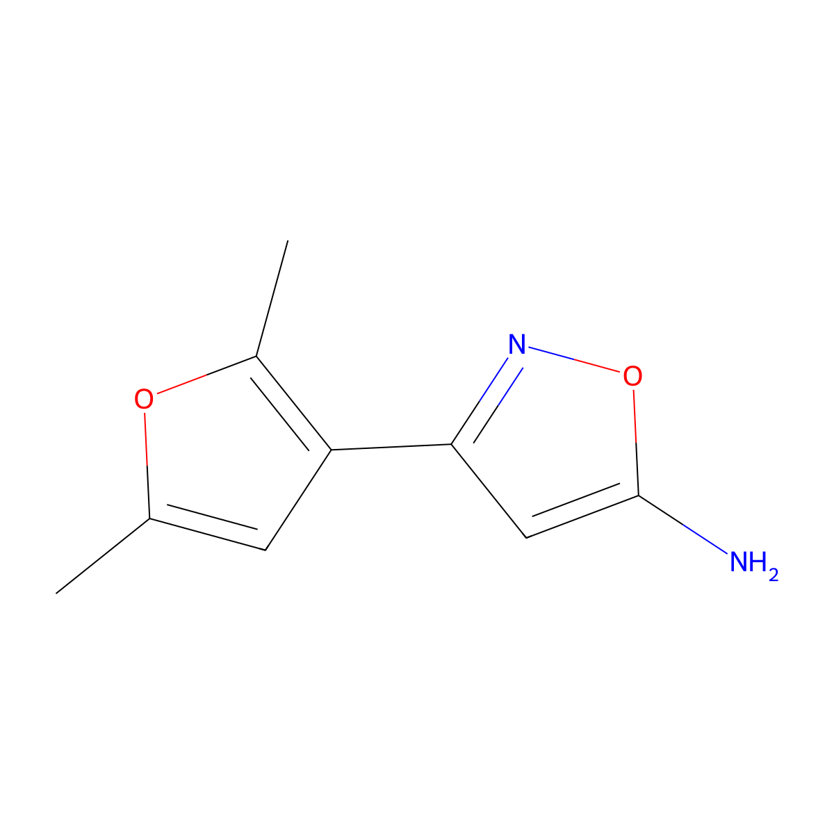 3-(2,5-Dimethylfuran-3-yl)isoxazol-5-amine molecular structure, CAS 1020955-84-3