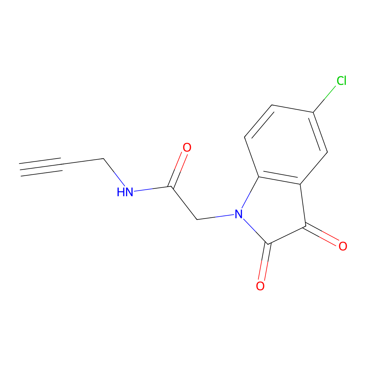 2-(5-chloro-2,3-dioxo-2,3-dihydro-1H-indol-1-yl)-N-(prop-2-yn-1-yl)acetamide molecular structure, CAS 1020956-98-2