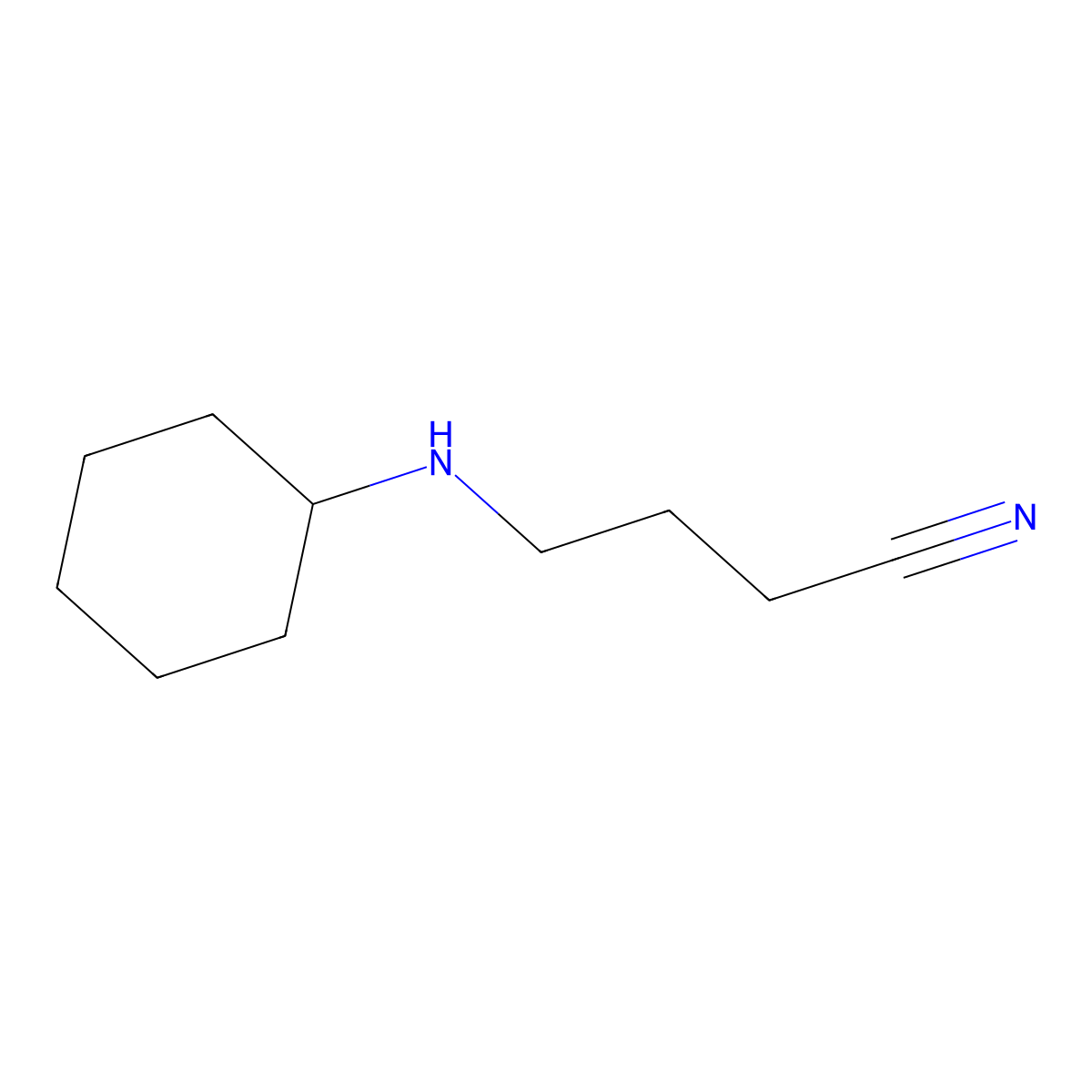 4-(Cyclohexylamino)butanenitrile molecular structure, CAS 1020957-41-8