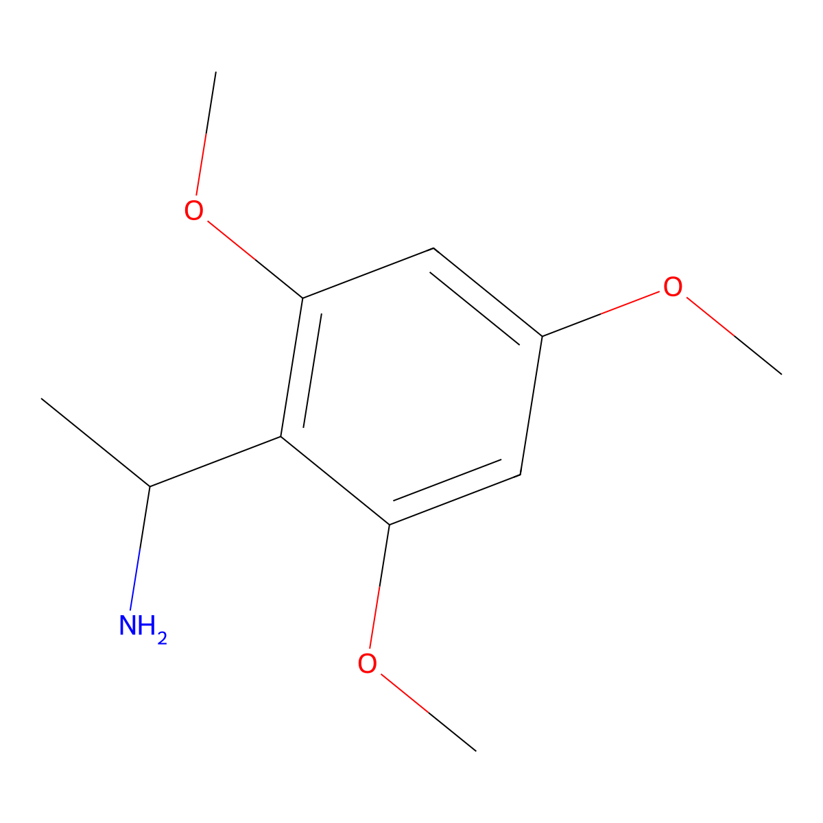 1-(2,4,6-Trimethoxyphenyl)ethan-1-amine molecular structure, CAS 1020957-63-4