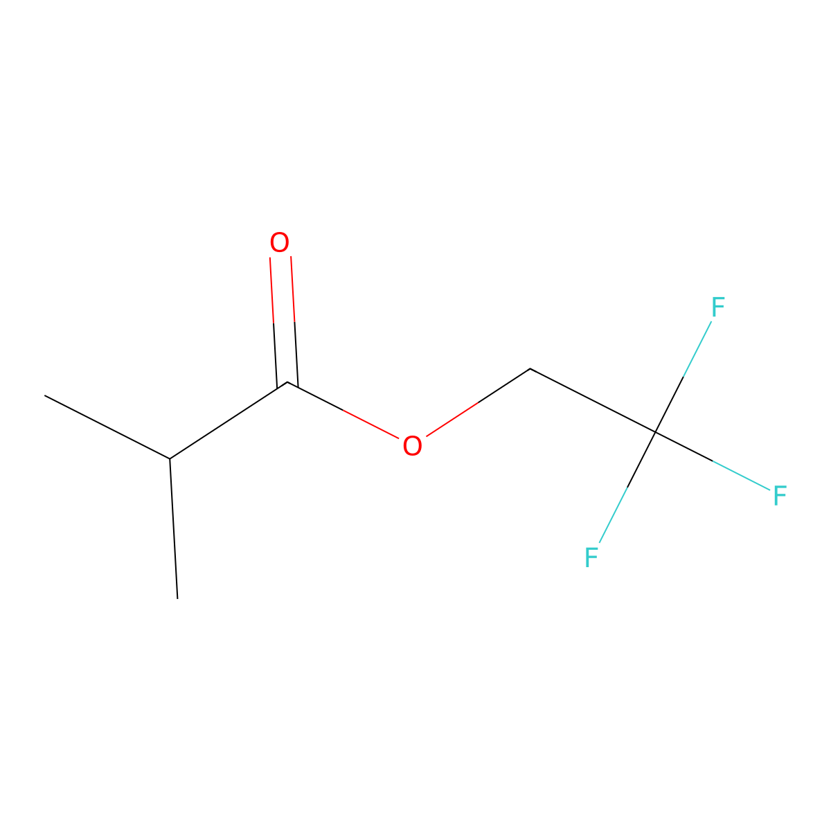 Propanoic acid, 2-methyl-, 2,2,2-trifluoroethyl ester molecular structure, CAS 102096-25-3