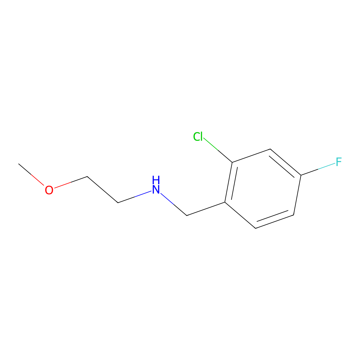 [(2-Chloro-4-fluorophenyl)methyl](2-methoxyethyl)amine molecular structure, CAS 1020960-15-9