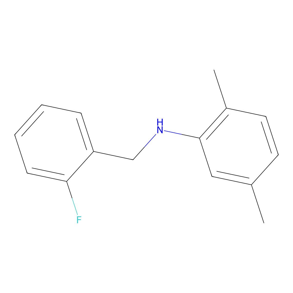 N-(2-Fluorobenzyl)-2,5-dimethylaniline molecular structure, CAS 1020961-62-9