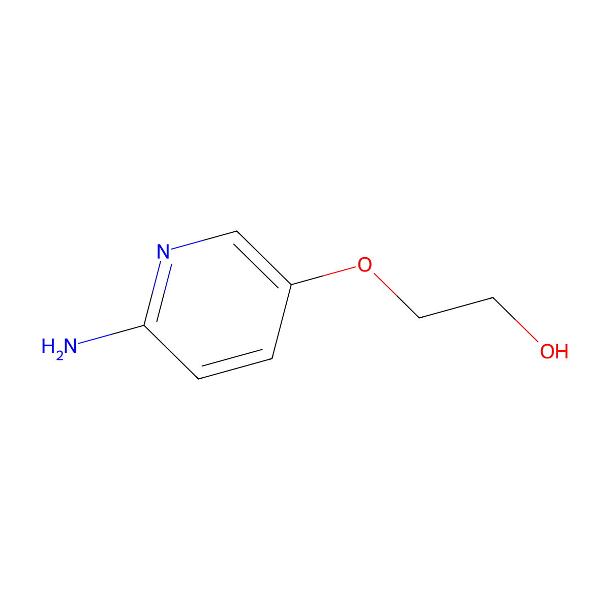 2-[(6-Aminopyridin-3-yl)oxy]ethan-1-ol molecular structure, CAS 1020962-63-3