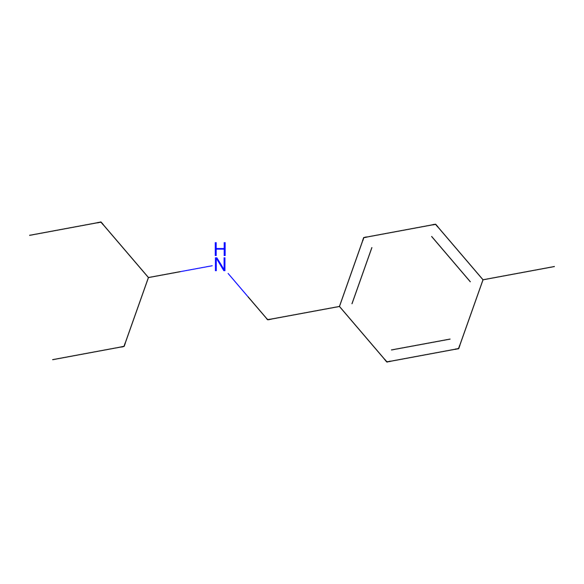 [(4-Methylphenyl)methyl](pentan-3-yl)amine molecular structure, CAS 1020963-26-1