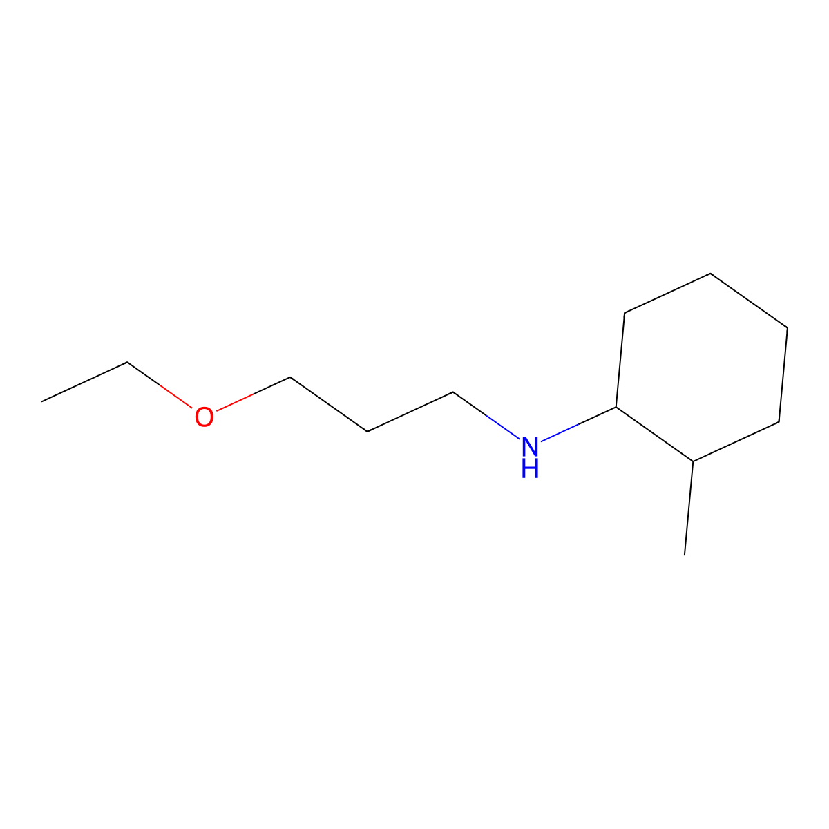 N-(3-ethoxypropyl)-2-methylcyclohexan-1-amine molecular structure, CAS 1020965-50-7