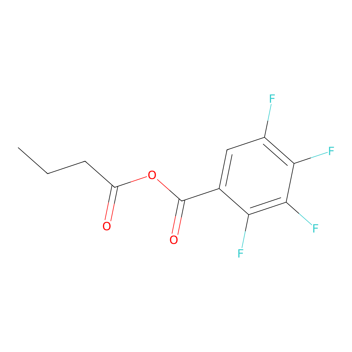 Butanoyl 2,3,4,5-tetrafluorobenzoate molecular structure, CAS 1020966-22-6