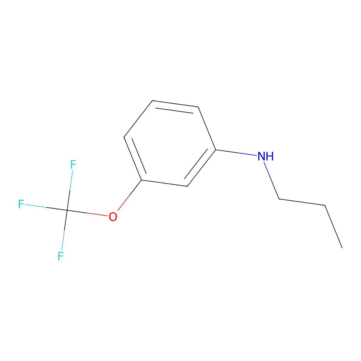 N-propyl-3-(trifluoromethoxy)aniline molecular structure, CAS 1020966-73-7
