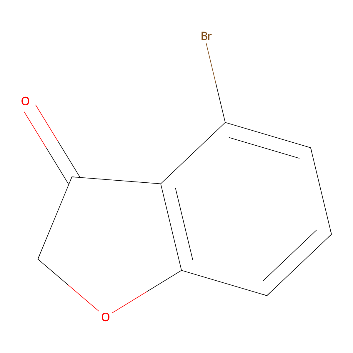 4-Bromobenzofuran-3(2H)-one molecular structure, CAS 1020966-78-2