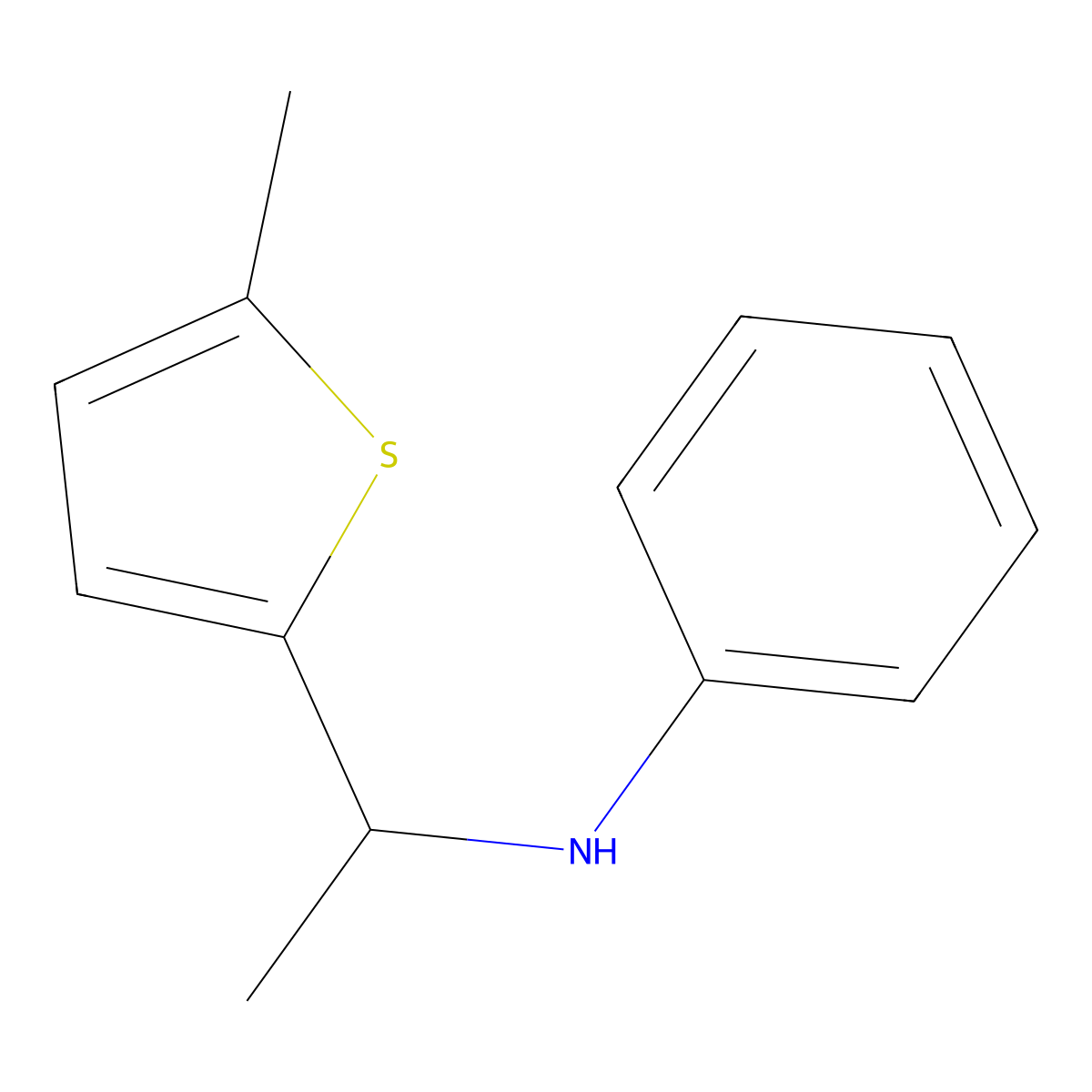 N-[1-(5-methylthiophen-2-yl)ethyl]aniline molecular structure, CAS 1020969-27-0