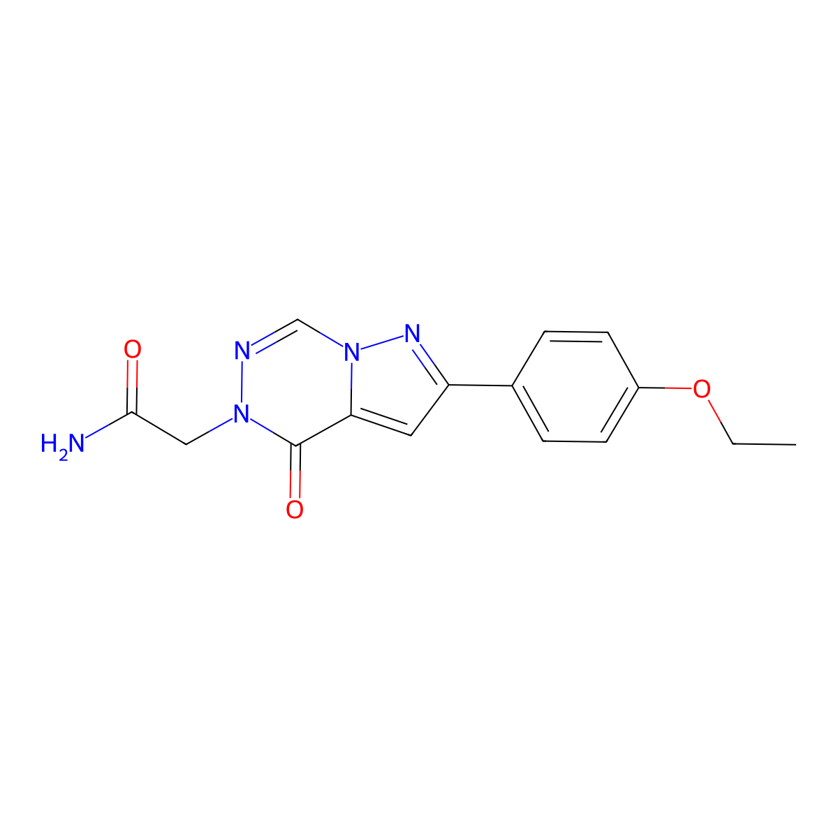 2-[2-(4-ethoxyphenyl)-4-oxopyrazolo[1,5-d][1,2,4]triazin-5(4H)-yl]acetamide molecular structure, CAS 1020969-78-1