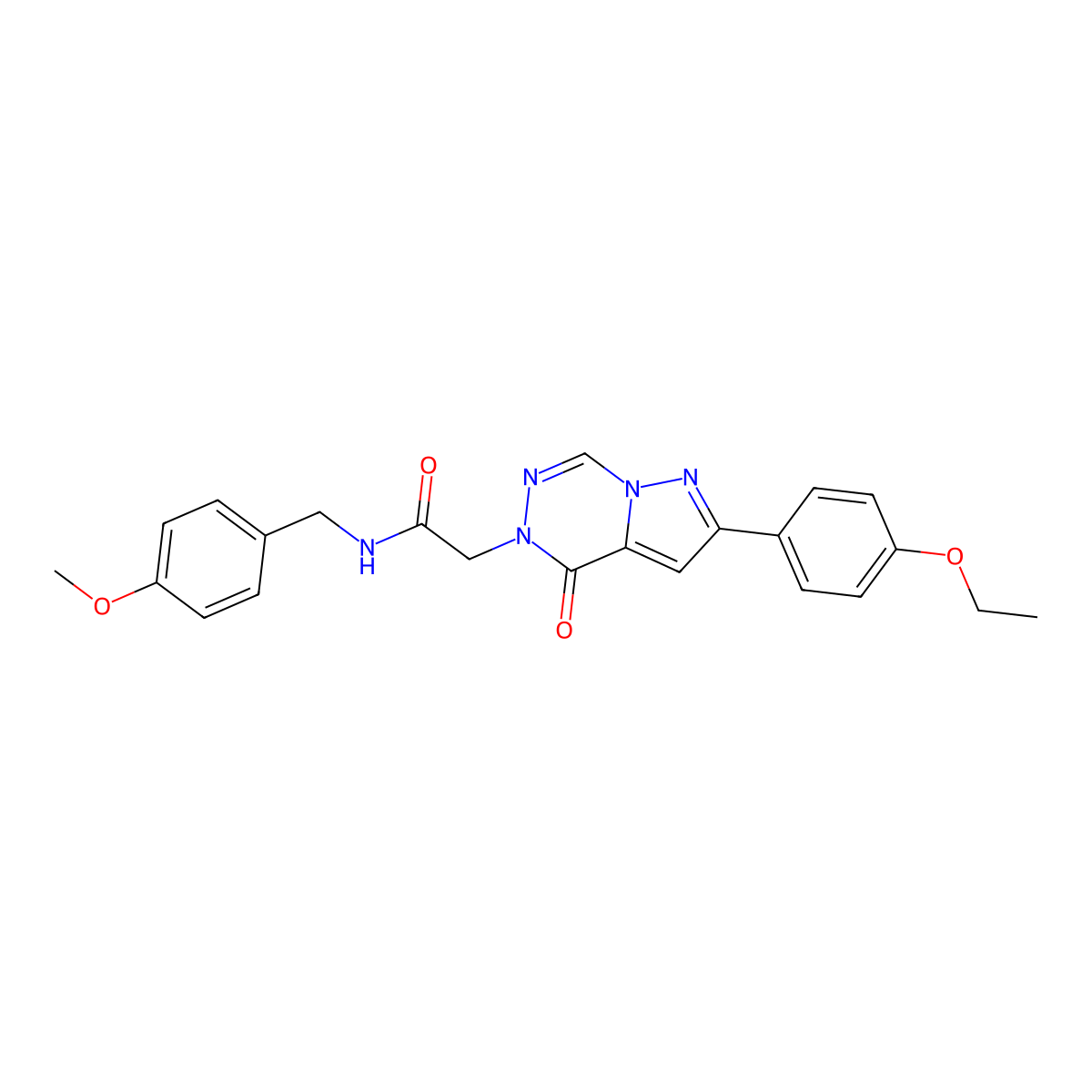 2-[2-(4-ethoxyphenyl)-4-oxopyrazolo[1,5-d][1,2,4]triazin-5(4H)-yl]-N-(4-methoxybenzyl)acetamide molecular structure, CAS 1020969-93-0