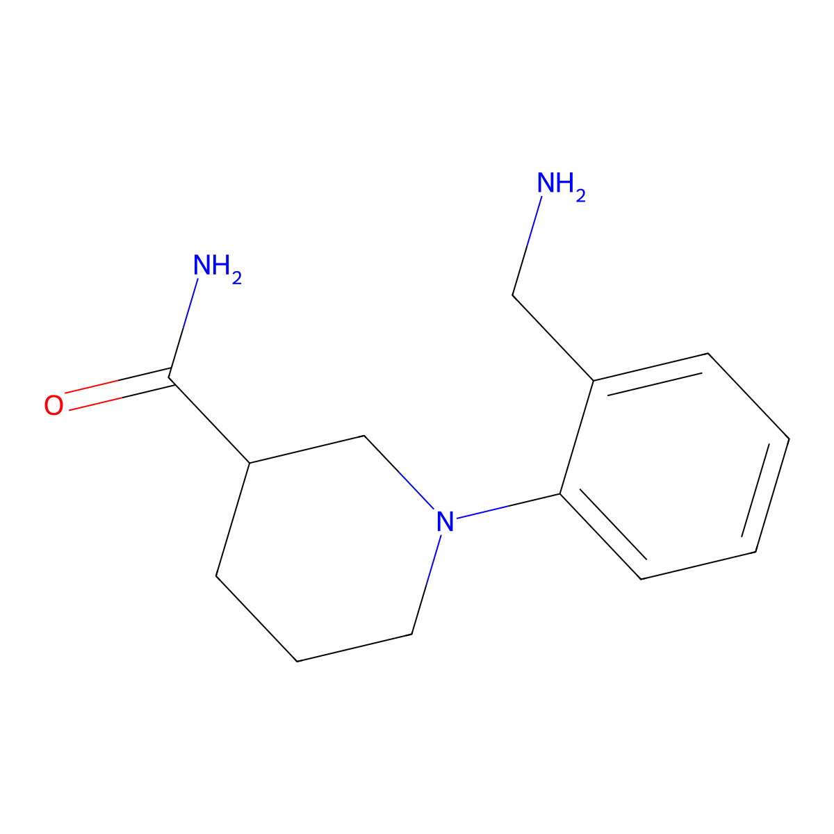 1-[2-(Aminomethyl)phenyl]piperidine-3-carboxamide molecular structure, CAS 1020969-97-4
