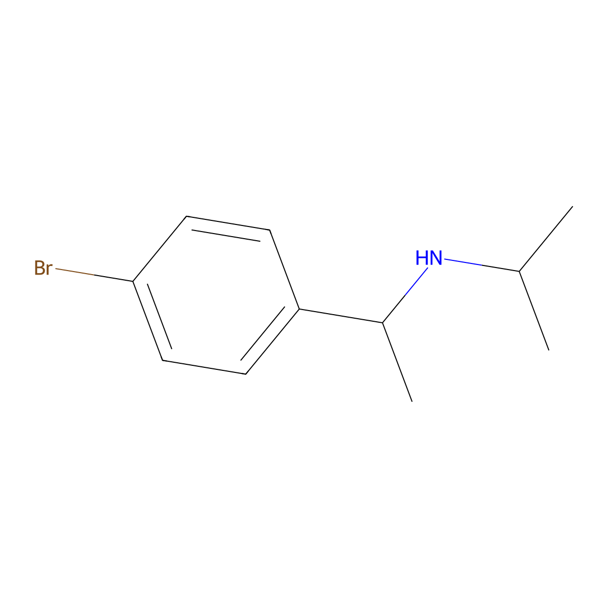 [1-(4-Bromophenyl)ethyl](propan-2-yl)amine molecular structure, CAS 1020970-20-0